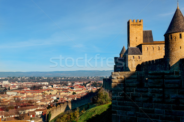 Cite de Carcassonne and Carcassone, France Stock photo © nito