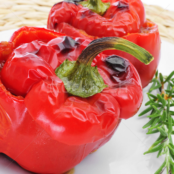 stuffed red bell peppers Stock photo © nito