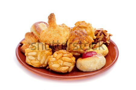 Tipikus sütemények Spanyolország összes tányér nap Stock fotó © nito