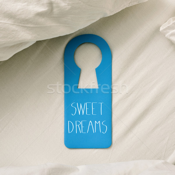 text sweet dreams in a door hanger Stock photo © nito