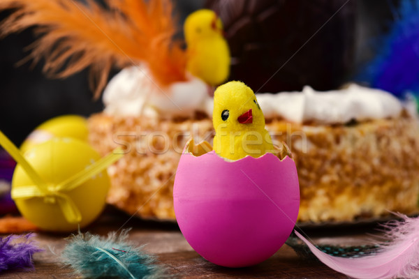 mona de pascua, cake eaten in Spain on Easter Monday Stock photo © nito