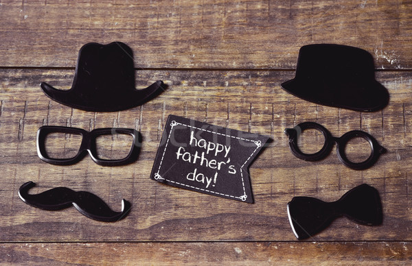 man face and text happy fathers day Stock photo © nito