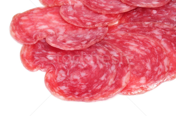 Stockfoto: Spaans · salami · witte · voedsel · eten