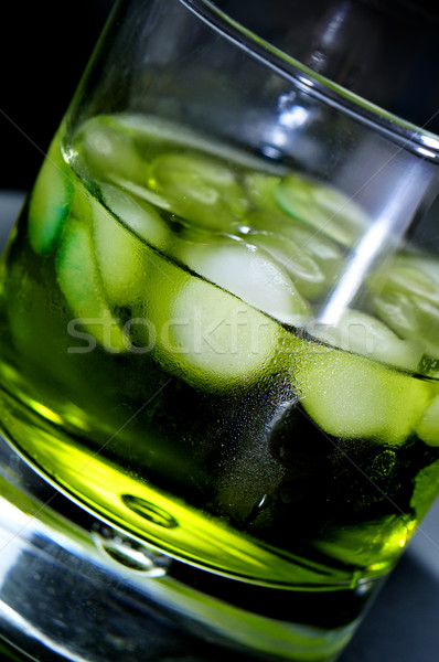 glass with a yellow cocktail Stock photo © nito