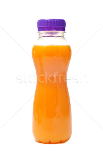 Naranja melocotón jugo botella blanco alimentos Foto stock © nito