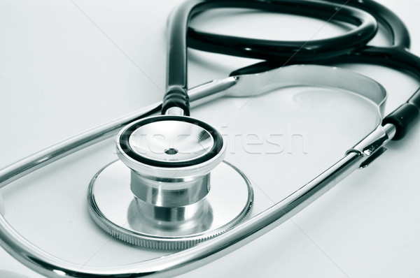 Stock photo: stethoscope on the desk of a doctor