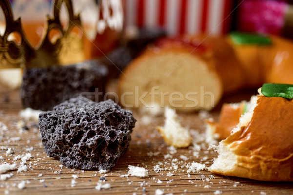 Spaans drie koningen cake traditioneel dag Stockfoto © nito