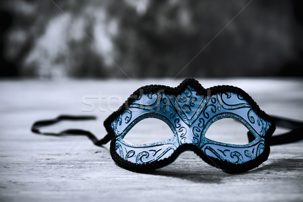 elegant blue carnival mask Stock photo © nito
