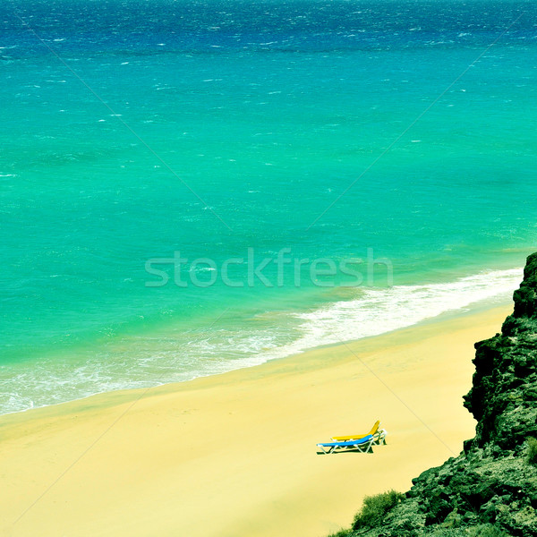 Tengerpart Kanári-szigetek Spanyolország kilátás nap tájkép Stock fotó © nito