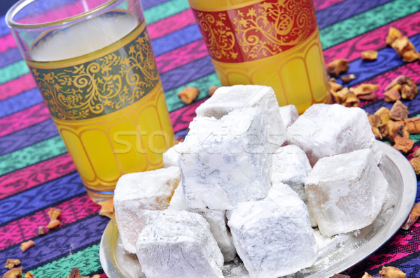 Herbaty turecki radość okulary tablicy Zdjęcia stock © nito