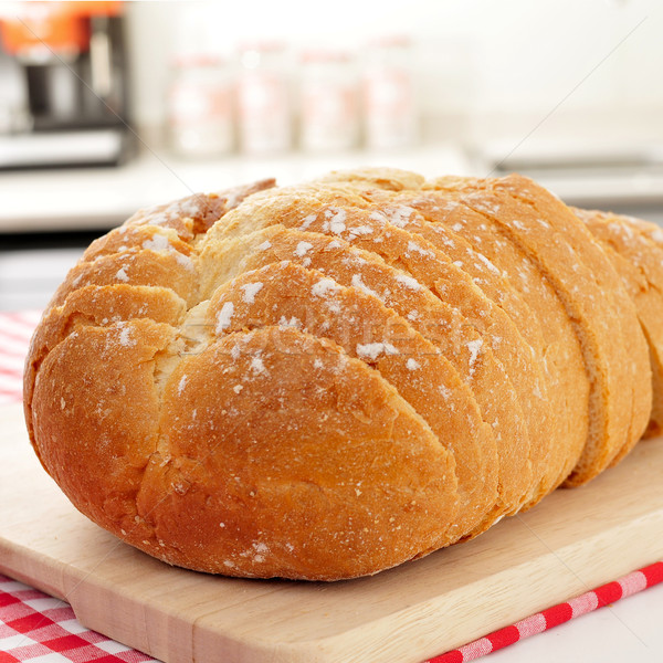 sliced bread loaf on the kitchen table Stock photo © nito