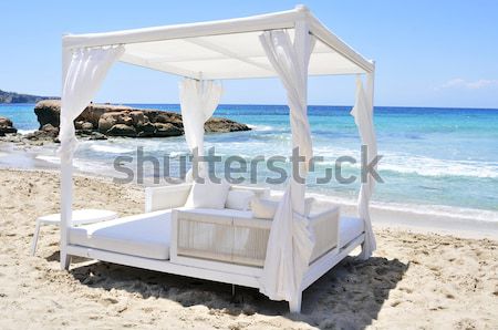 Plaży klub widoku biały piasek morza ocean Zdjęcia stock © nito