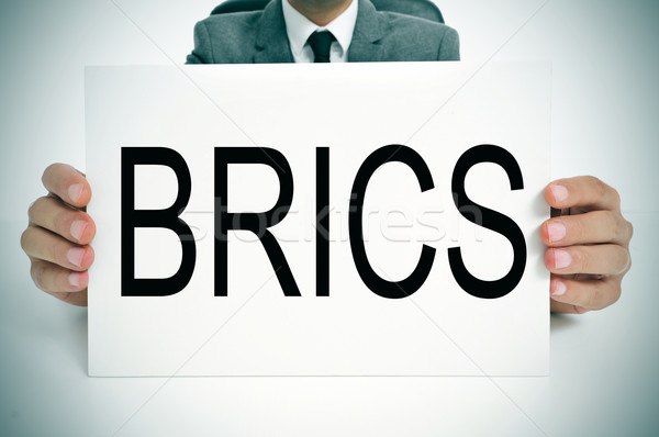 BRICS, for the five major emerging national economies Brazil, Ru Stock photo © nito