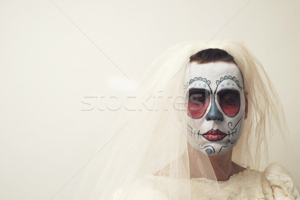 bride with a mexican calaveras makeup Stock photo © nito
