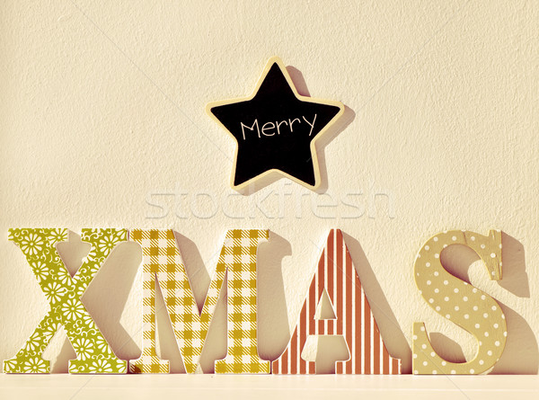text merry xmas, filtered Stock photo © nito