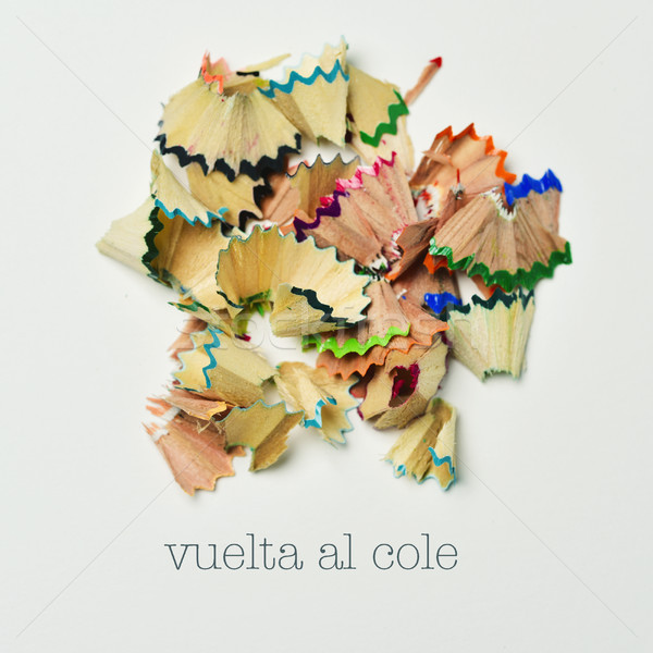 text vuelta al cole, back to school in spanish Stock photo © nito