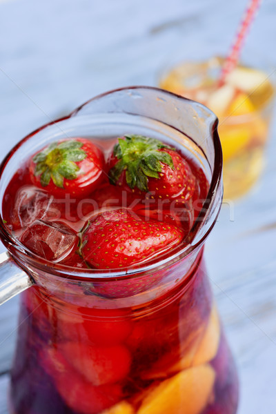 Espanol primer plano vidrio típico piezas fruta fresca Foto stock © nito