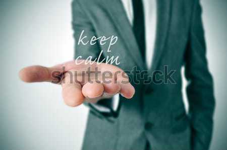 man in suit offering to shake hands Stock photo © nito
