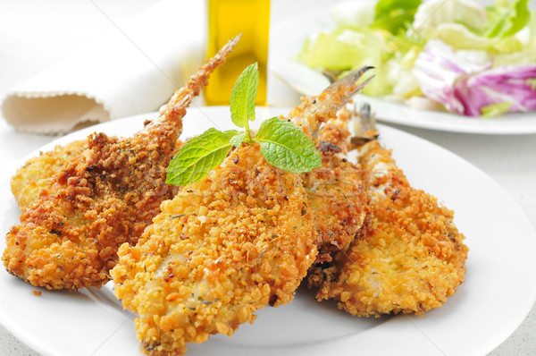 breaded and fried hakes Stock photo © nito