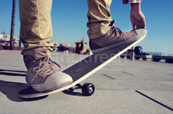 young man skateboarding Stock photo © nito