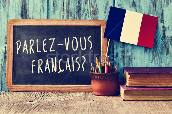 Stock photo: question parlez-vous francais? do you speak french?