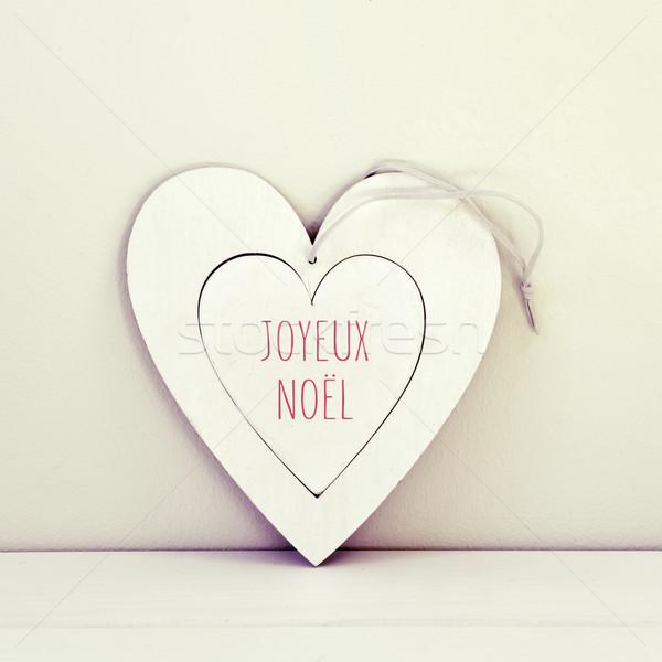 text joyeux noel, merry christmas in french Stock photo © nito