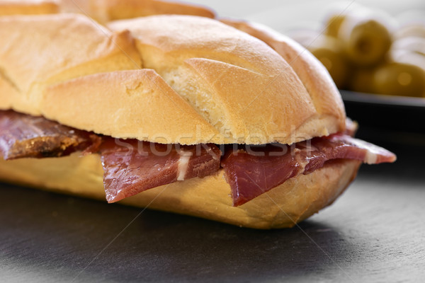 spanish serrano ham sandwich Stock photo © nito