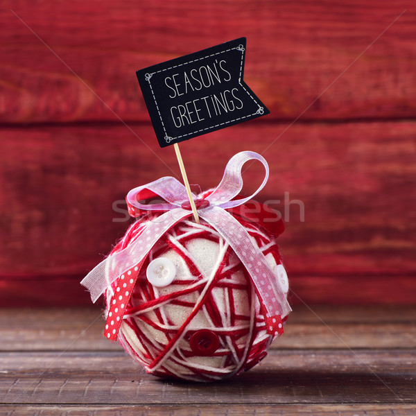 christmas ball and text seasons greetings Stock photo © nito