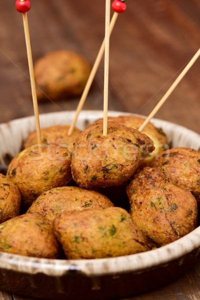 bunuelos de bacalao, spanish cod fritters Stock photo © nito