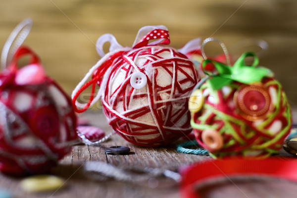 handmade christmas balls Stock photo © nito