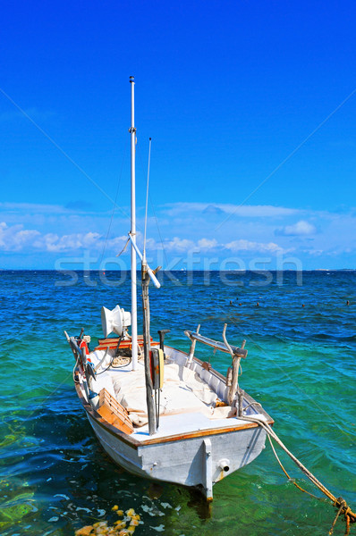 Halászhajók szigetek Spanyolország égbolt tájkép tenger Stock fotó © nito