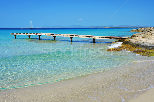 Ses Illetes Beach in Formentera, Balearic Islands, Spain Stock photo © nito