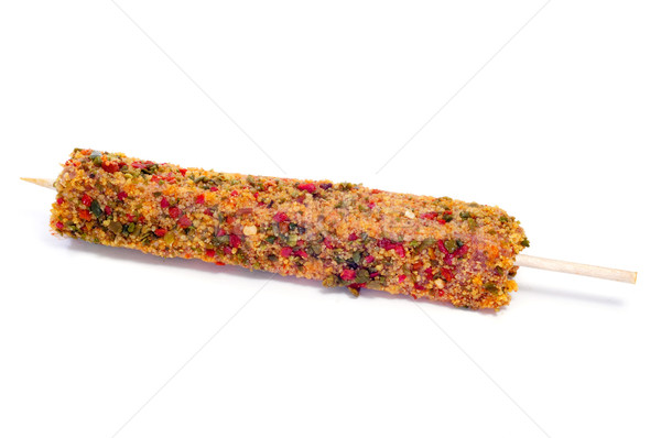 raw turkish spiced chicken meat skewer Stock photo © nito