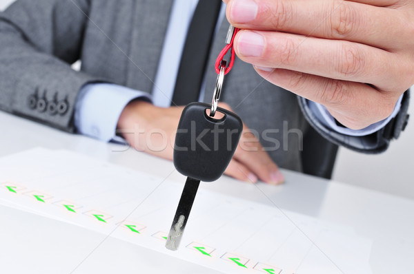man in office giving a car key Stock photo © nito