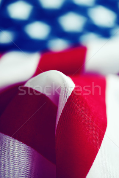 Zászló Egyesült Államok Amerika közelkép csillagok retro Stock fotó © nito
