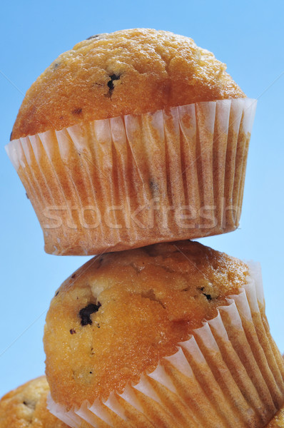 plain muffins with chocolate chips Stock photo © nito