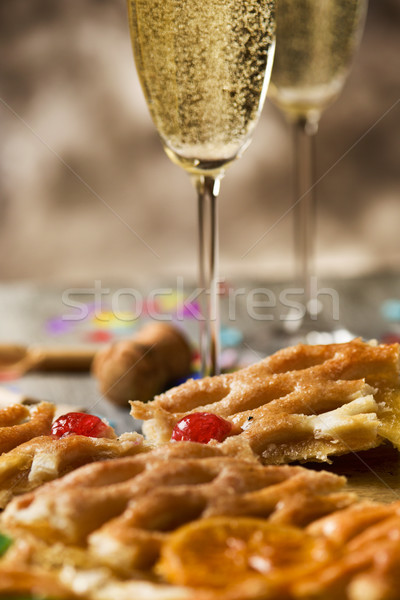 édes torta közelkép tipikus szent rusztikus Stock fotó © nito