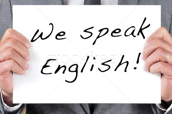 we speak english Stock photo © nito