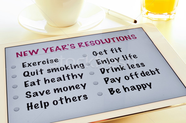 list of new years resolutions Stock photo © nito