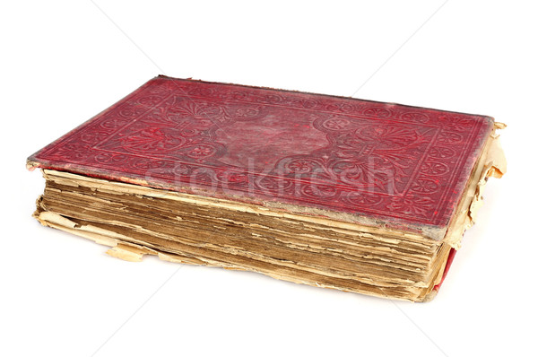 Altes Buch weiß rot decken Buch Lesung Stock foto © nito