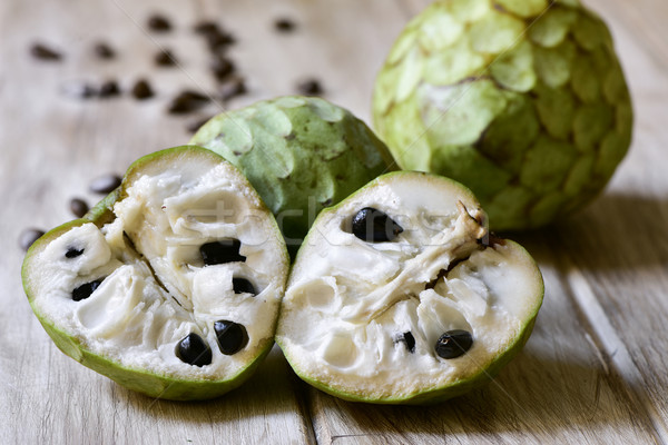 custard apples on a wooden surface Stock photo © nito