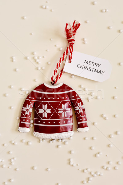 christmas ornament and text merry christmas Stock photo © nito