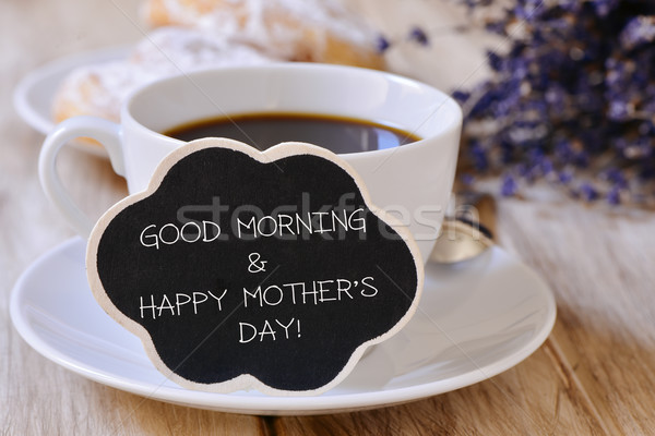 text good morning and happy mothers day Stock photo © nito