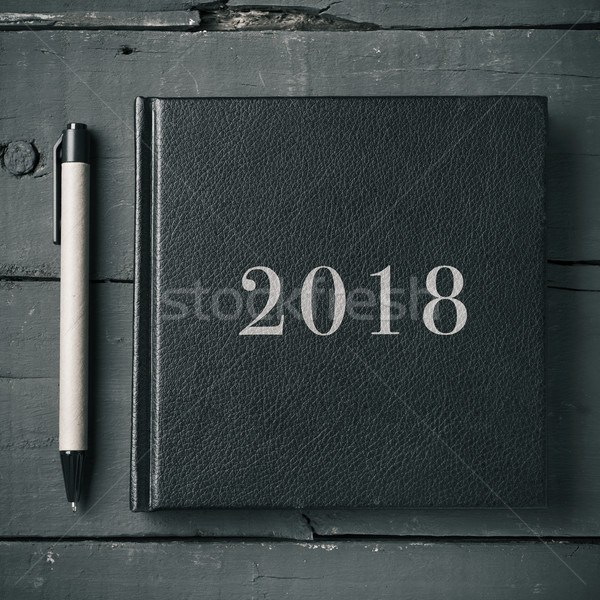 Stock photo: number 2018, as the new year