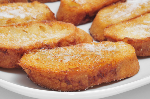 torrijas, typical spanish dessert for Lent and Easter Stock photo © nito