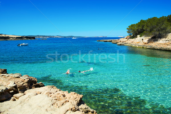 Cala Gracioneta beach in Ibiza Island, Spain Stock photo © nito