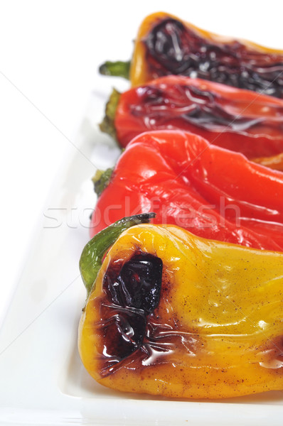 Słodkie gryźć papryka inny kolory Zdjęcia stock © nito