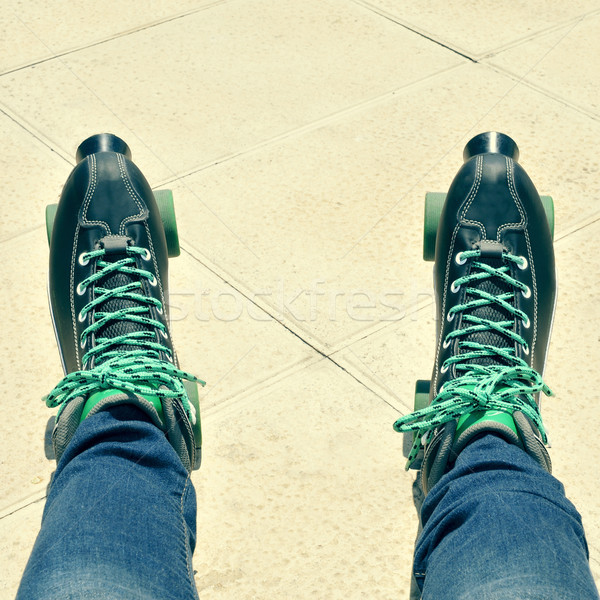 young man with roller skates Stock photo © nito