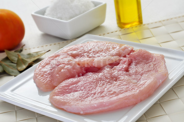 Stock photo: raw turkey meat