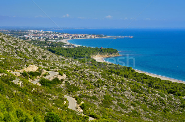 Torn Beach and the coast of Hospitalet del Infant, Spain Stock photo © nito